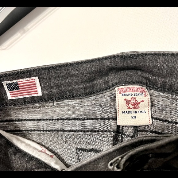 NWT True Religion Womens Sz 29 Designer Petite Denim Skinny Jeans Black Short - Picture 8 of 12